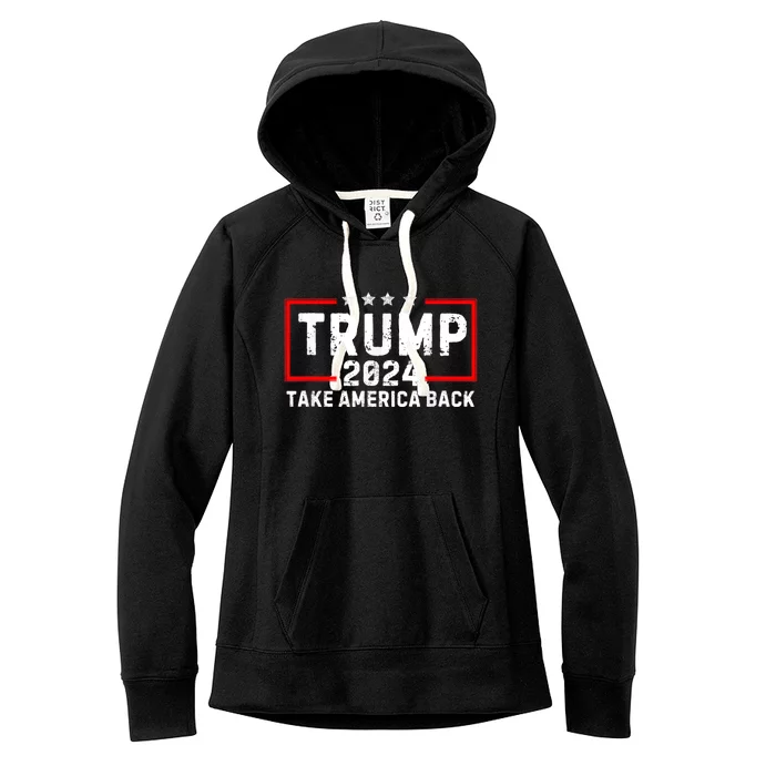 Donald Trump 2024 Take America Back Usa United States Women's Fleece Hoodie