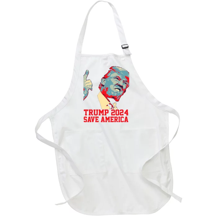 Donald Trump 2024 Full-Length Apron With Pocket