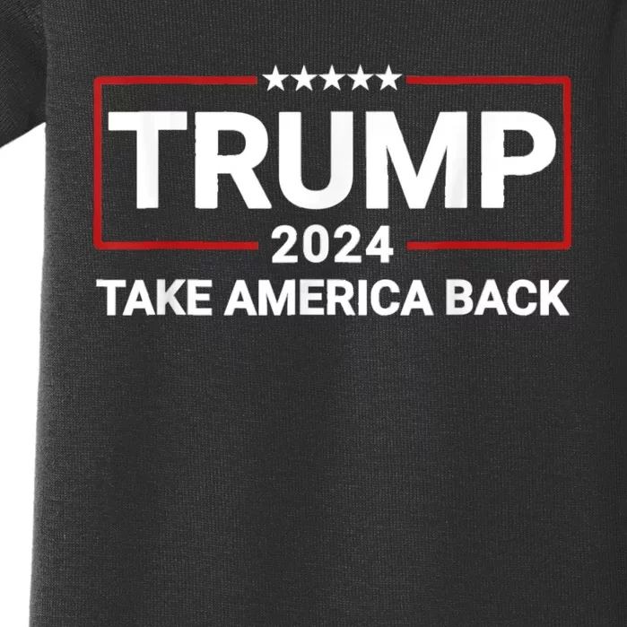 Donald Trump 2024 Take America Back Usa United States Baby Bodysuit