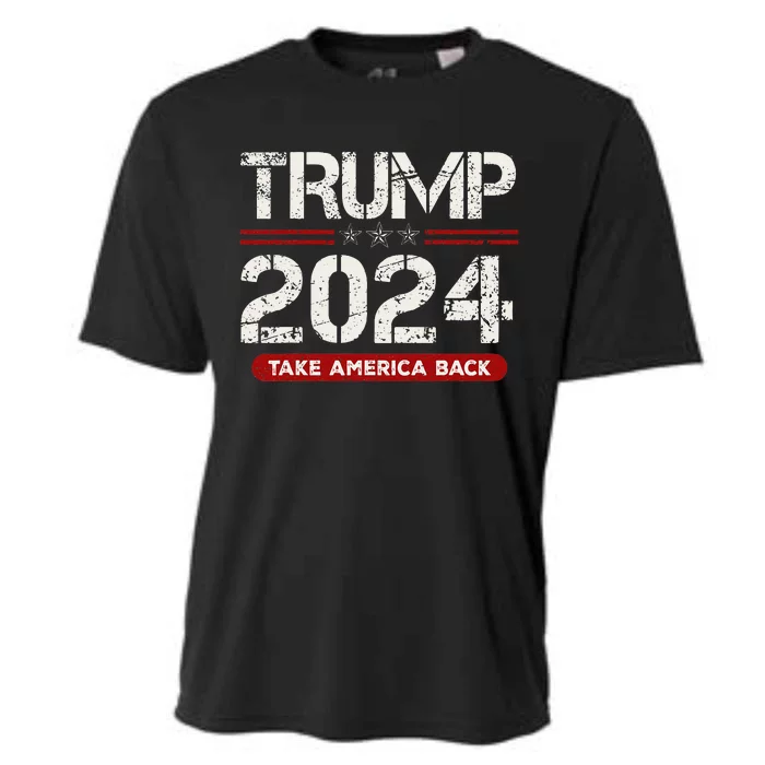 Donald Trump 2024 Take America Back Election Cooling Performance Crew T-Shirt