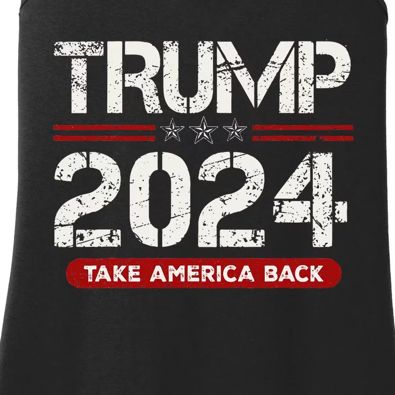 Donald Trump 2024 Take America Back Election Ladies Essential Tank