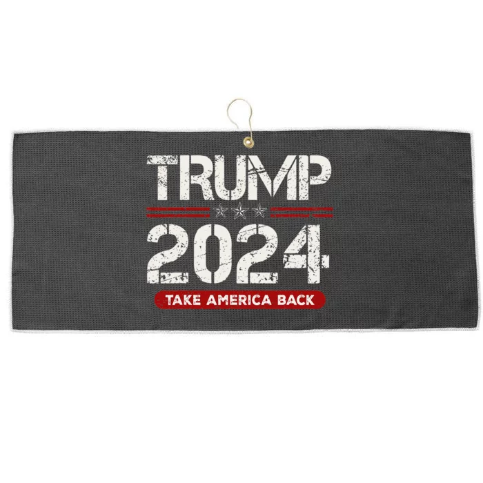 Donald Trump 2024 Take America Back Election Large Microfiber Waffle Golf Towel