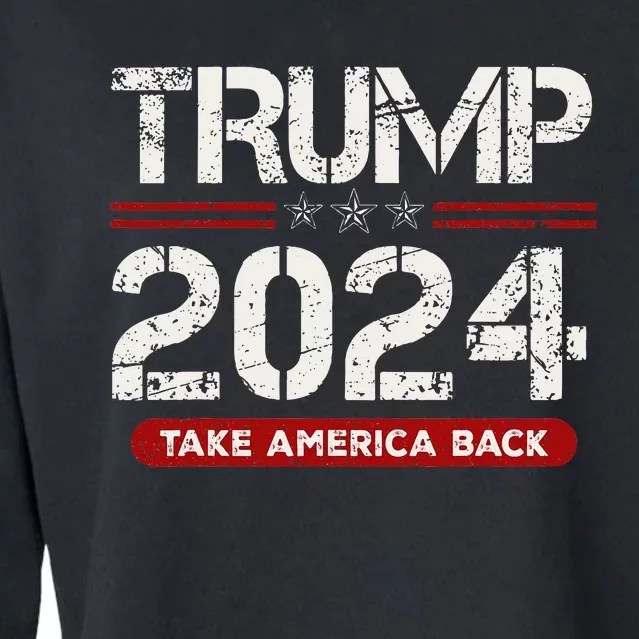 Donald Trump 2024 Take America Back Election Cropped Pullover Crew