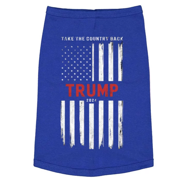 Donald Trump 2024: Take America Back Patriotic Cute Gift Doggie Tank