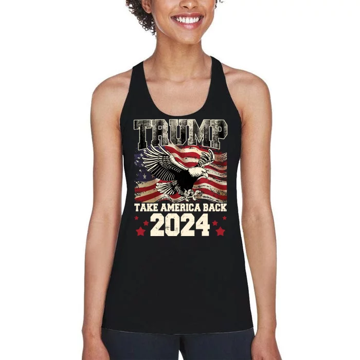 Donald Trump 2024 Take America Back Usa United States Women's Racerback Tank