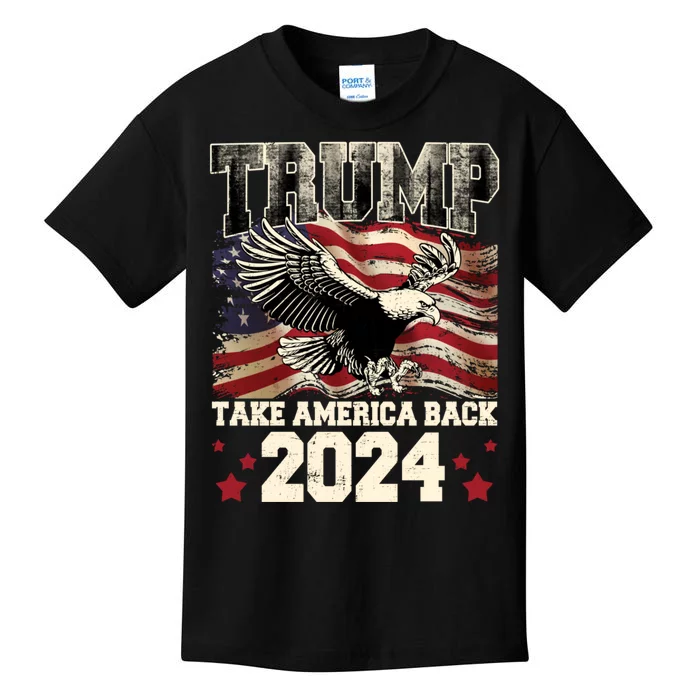 Donald Trump 2024 Take America Back Usa United States Kids T-Shirt