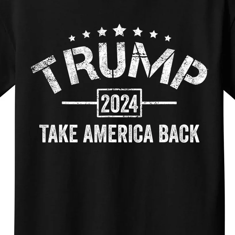 Donald Trump 2024 Take America Back 4th Of July Election Kids T-Shirt