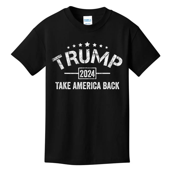 Donald Trump 2024 Take America Back 4th Of July Election Kids T-Shirt