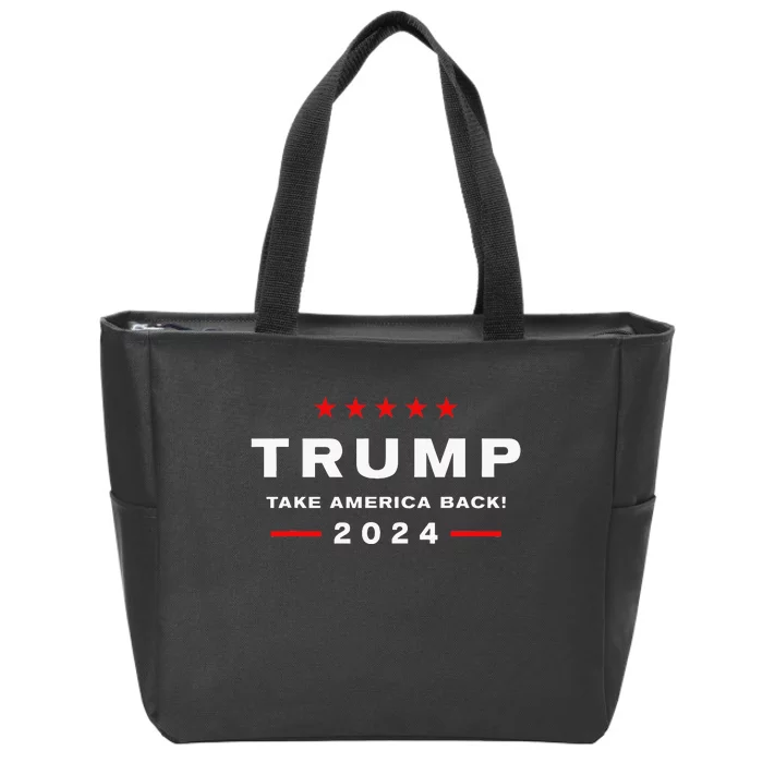 Donald Trump 2024 Take America Back Election The Return Zip Tote Bag