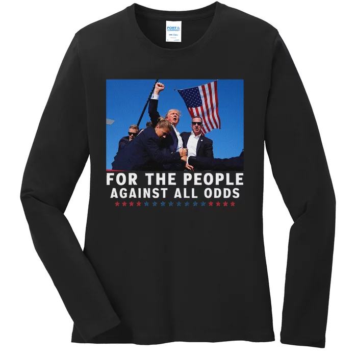 Donald Trump 2024 People Champion Ladies Long Sleeve Shirt