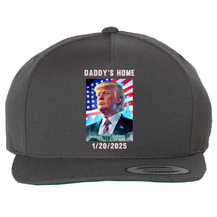 Donald Trump 2024 Daddys Home Wool Snapback Cap