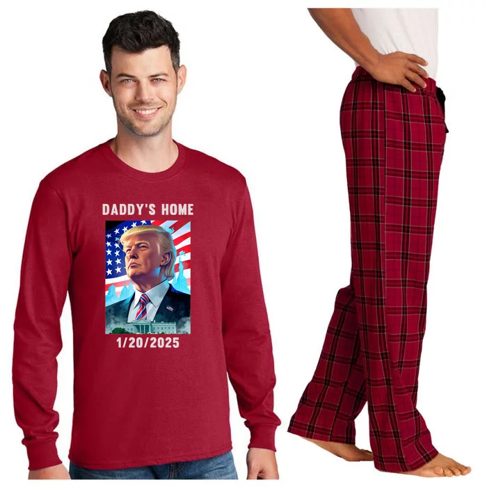 Donald Trump 2024 Daddys Home Long Sleeve Pajama Set