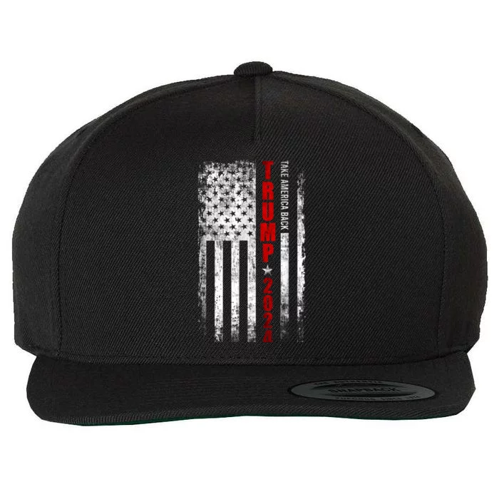 Donald Trump 2024 Take America Back Usa United States Wool Snapback Cap