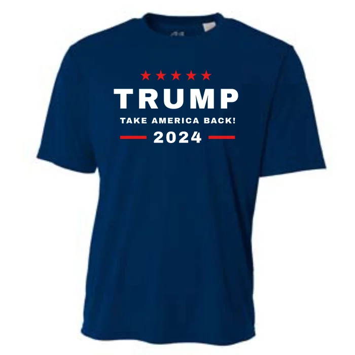 Trump 2024 Take America Back Election Cooling Performance Crew T-Shirt