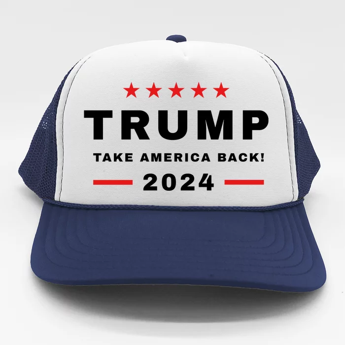 Trump 2024 Take America Back Election Trucker Hat