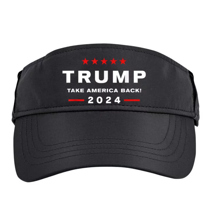 Donald Trump 2024 Take America Back Usa United States Adult Drive Performance Visor