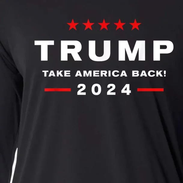 Donald Trump 2024 Take America Back Usa United States Cooling Performance Long Sleeve Crew