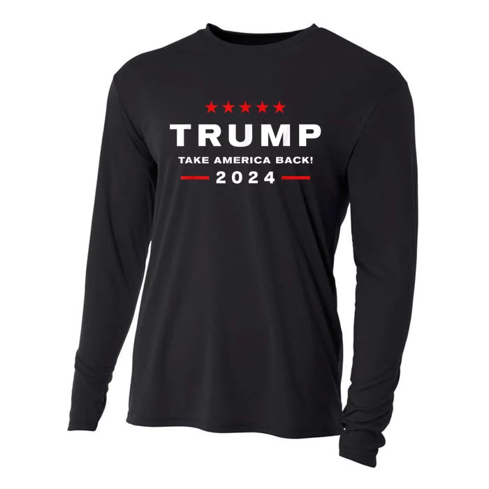 Donald Trump 2024 Take America Back Usa United States Cooling Performance Long Sleeve Crew