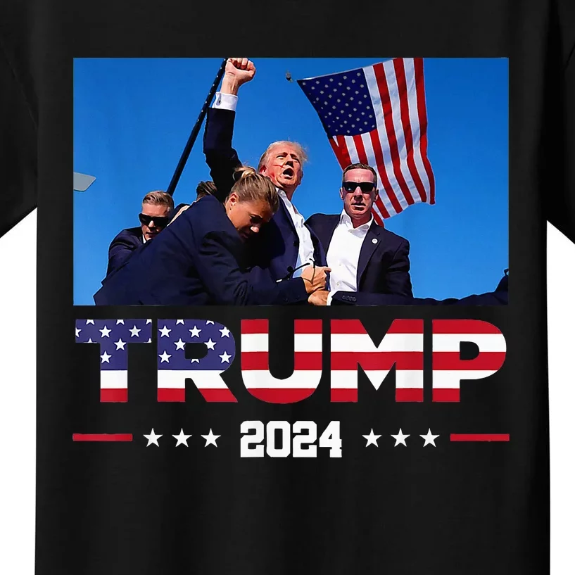 Donald Trump 2024 Survived Shot At Election Rally Kids T-Shirt