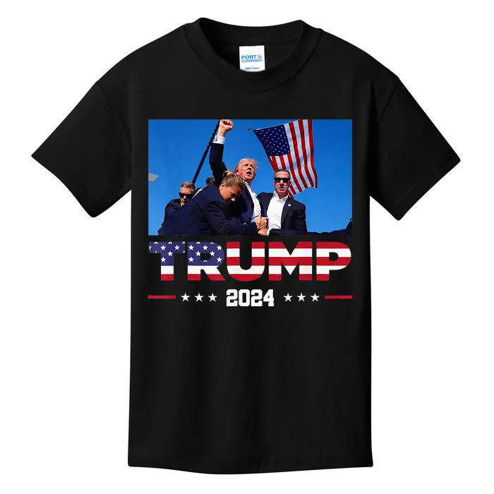 Donald Trump 2024 Survived Shot At Election Rally Kids T-Shirt