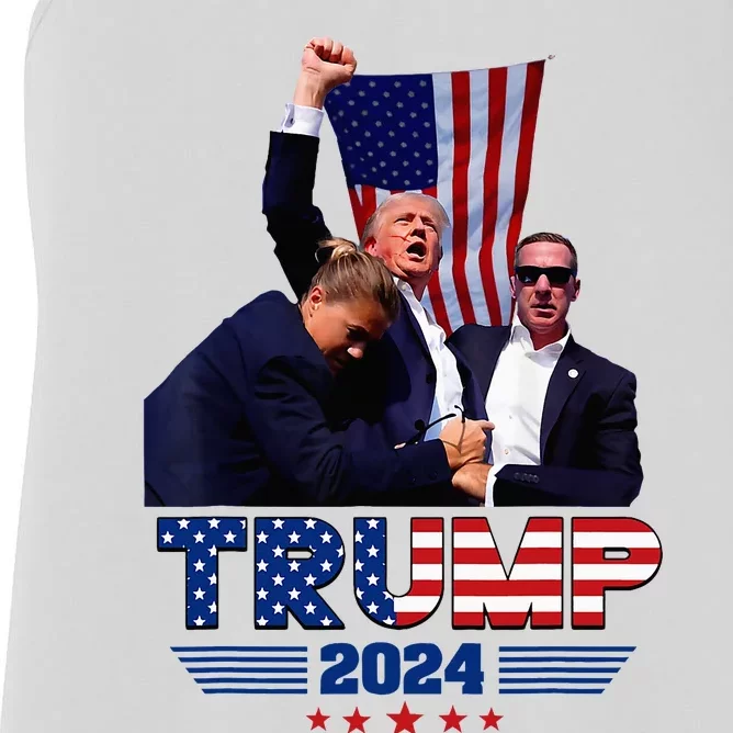 Donald Trump 2024 Survived Shot At Election Rally Women's Racerback Tank