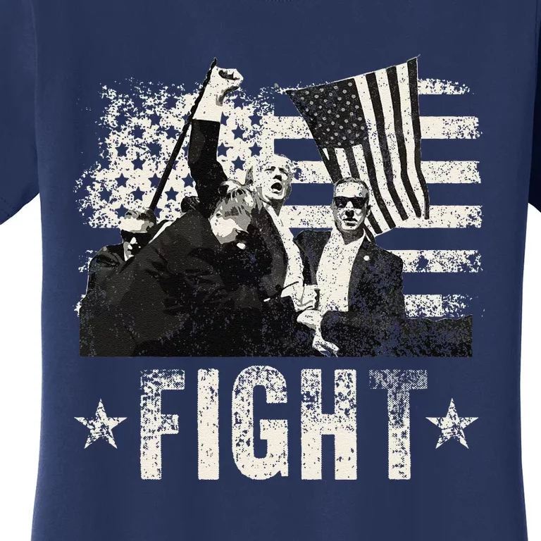 Donald Trump 2024 Fight Fight Fight Donald Trump Fist Pump Women's T-Shirt