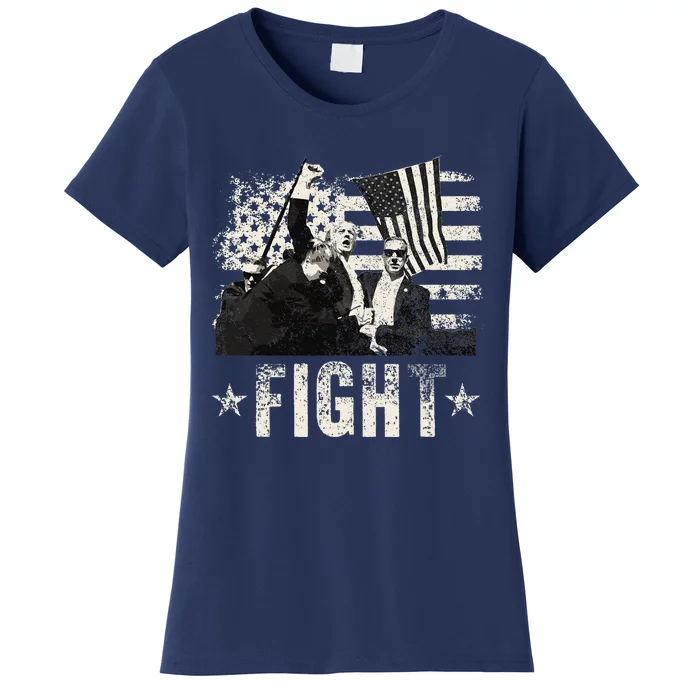 Donald Trump 2024 Fight Fight Fight Donald Trump Fist Pump Women's T-Shirt