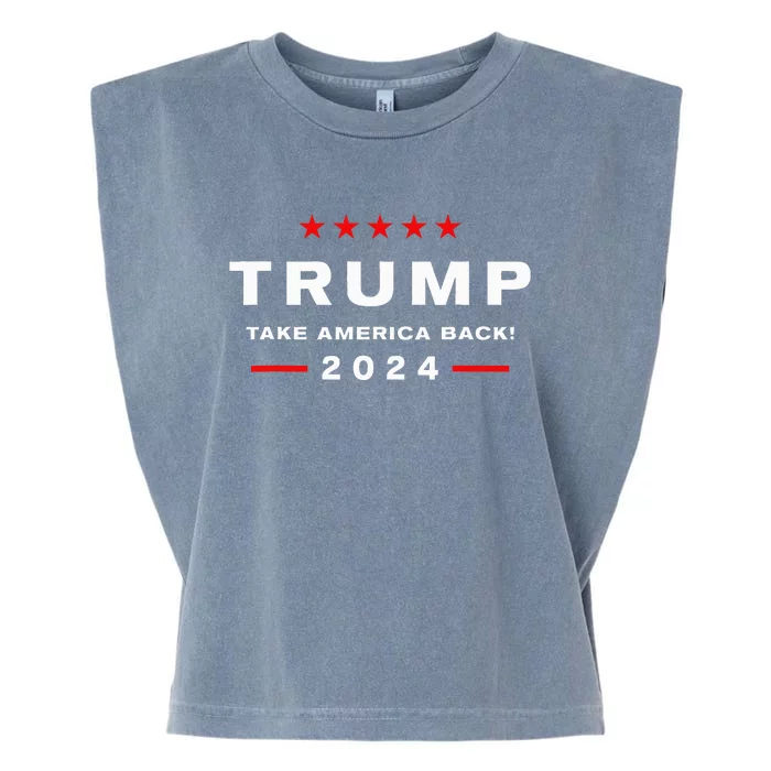 Donald Trump 2024 Take America Back Election  The Return Garment-Dyed Women's Muscle Tee