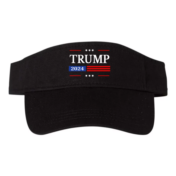 Donald Trump 2024 President American Flag Pro Trump Vintage Valucap Bio-Washed Visor