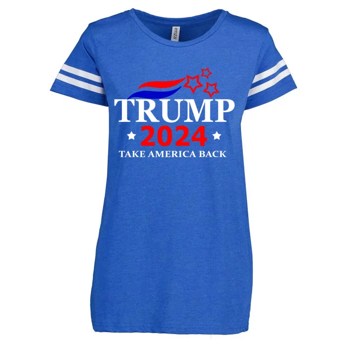 Donald Trump 2024 Take America Back Election The Return Meaningful Gift Enza Ladies Jersey Football T-Shirt