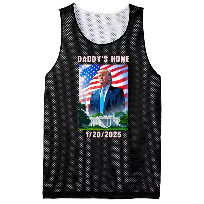 Donald Trump 2024 Daddys Home Mesh Reversible Basketball Jersey Tank