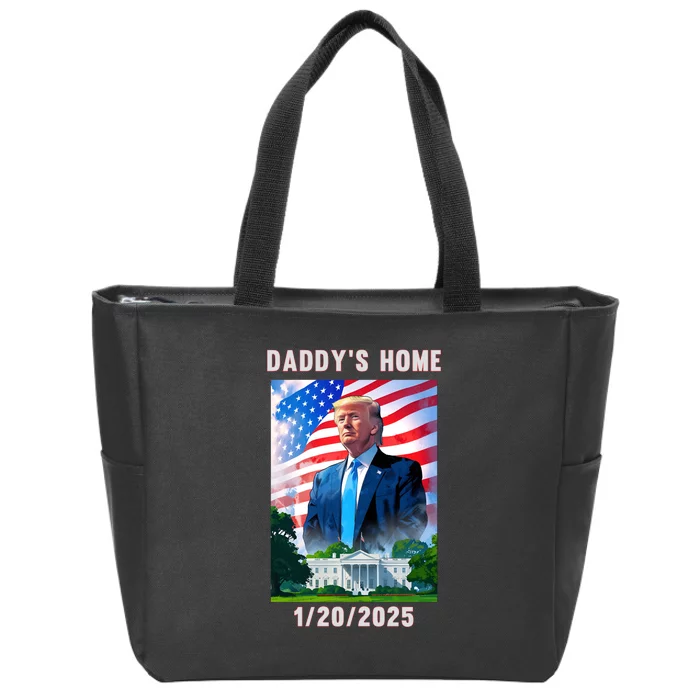 Donald Trump 2024 Daddys Home Zip Tote Bag