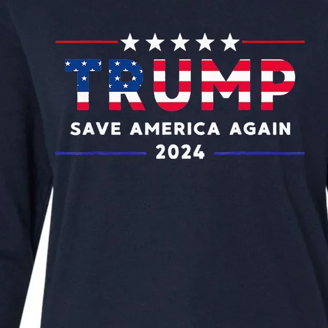 Donald Trump 2024 Womens Cotton Relaxed Long Sleeve T-Shirt