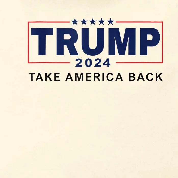 Donald Trump 2024 Take America Back 4th Of July Summer Zip Tote Bag