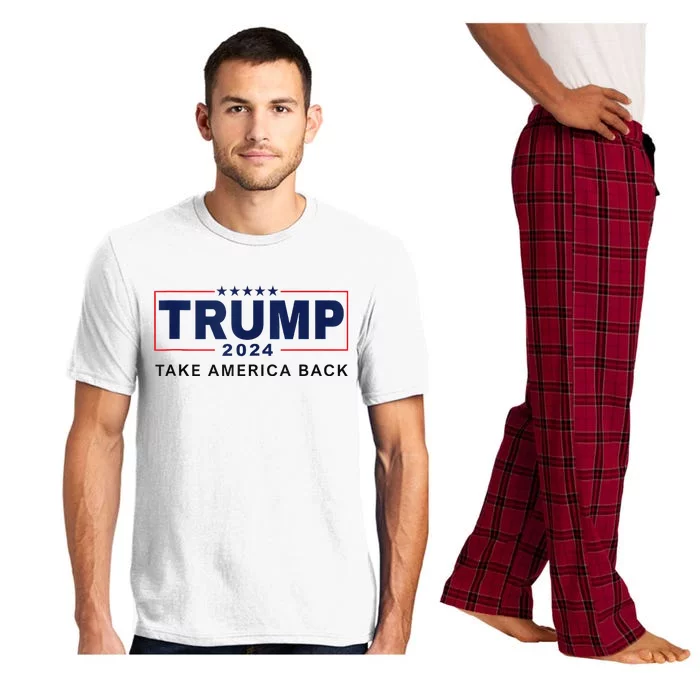 Donald Trump 2024 Take America Back 4th Of July Summer Pajama Set