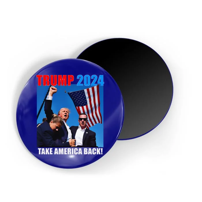 Donald Trump 2024 Take America Back American Flag Patriotic Magnet