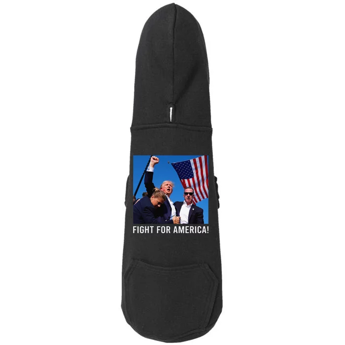 Donald Trump 2024 Survived Shot Rally Fight For America Doggie 3-End Fleece Hoodie