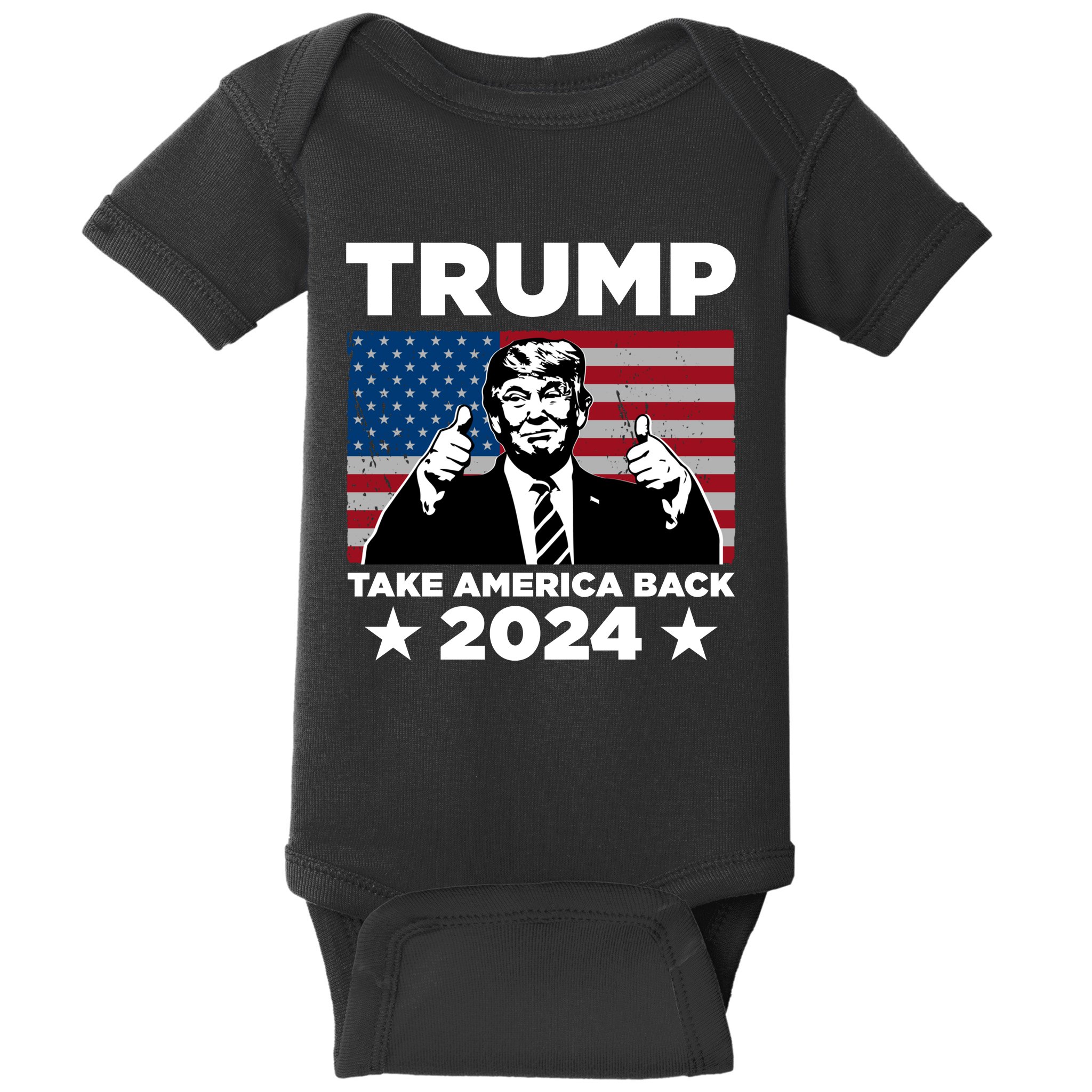 Donald Trump 2024 Take America Back Maga Baby Bodysuit