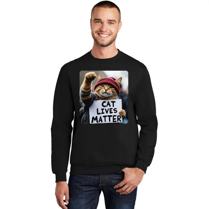 Donald Trump 2024 Cats Cat Lives Matter Trump Tall Sweatshirt