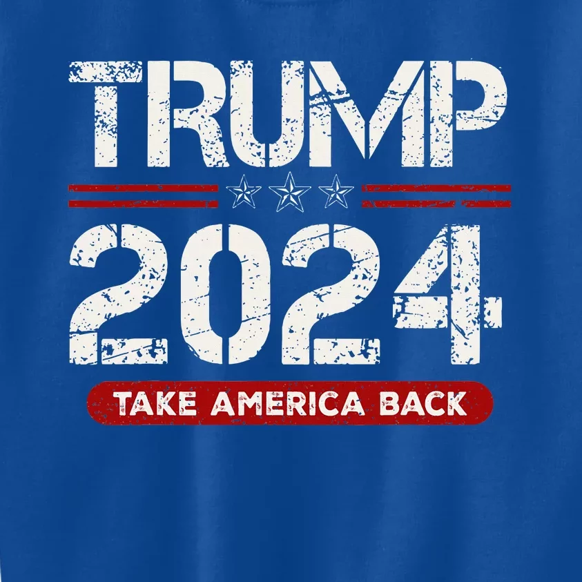 Donald Trump 2024 Take America Back Election Kids Sweatshirt