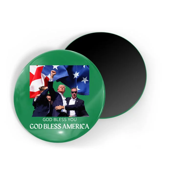 Donald Trump 2024 God Bless You God Bless America Magnet