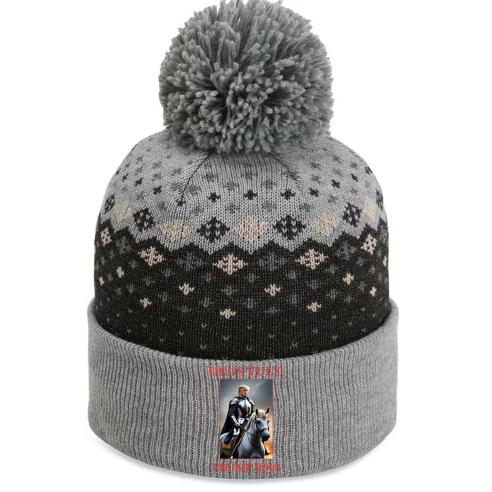 Donald Trump 2024 Deus Vult The Baniff Cuffed Pom Beanie