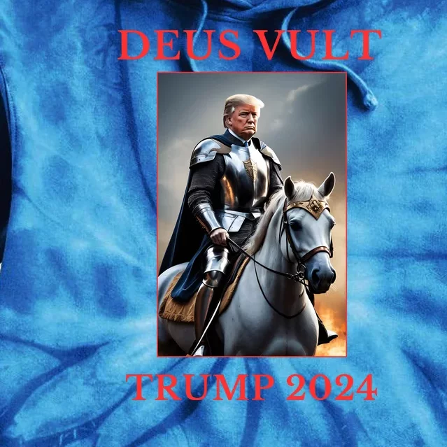 Donald Trump 2024 Deus Vult Tie Dye Hoodie