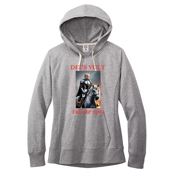 Donald Trump 2024 Deus Vult Women's Fleece Hoodie