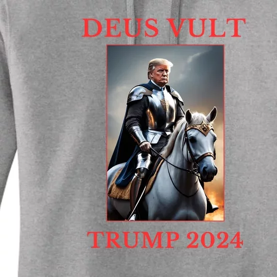 Donald Trump 2024 Deus Vult Women's Pullover Hoodie