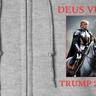 Donald Trump 2024 Deus Vult Full Zip Hoodie