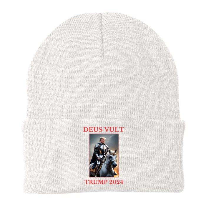 Donald Trump 2024 Deus Vult Knit Cap Winter Beanie