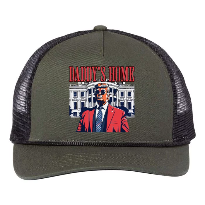 Donald Trump 2024 Take America Back Daddys Home Retro Rope Trucker Hat Cap