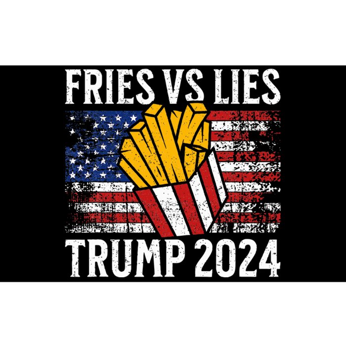 Donald Trump 2024 French Fry Fries Vs Lies Trump 2024 Bumper Sticker