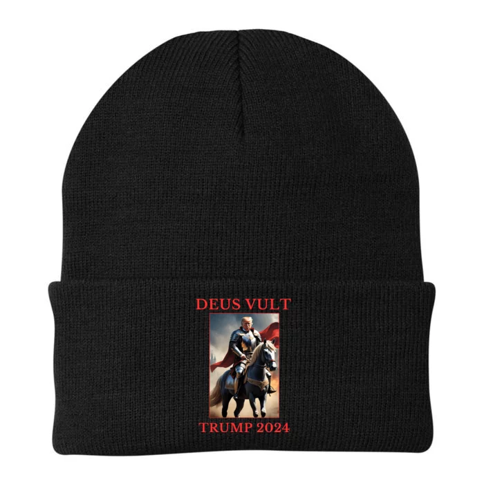 Donald Trump 2024 Deus Vult Knit Cap Winter Beanie